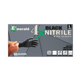 Emerald 4X Black Nitrile Powder Free 4 MIL Gloves