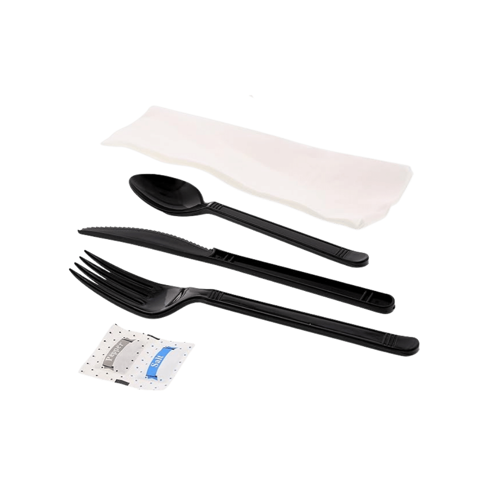 Disposable Cutlery 6 Piece Kits Heavy Weight