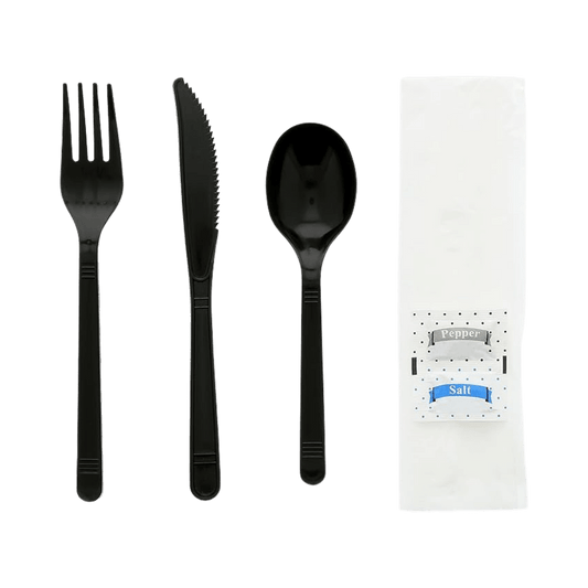 Disposable Cutlery 6 Piece Kits Heavy Weight