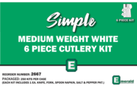 Disposable Cutlery 6 Piece Kits Heavy Weight