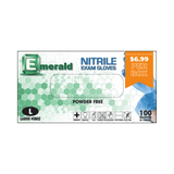 Emerald Powder Free Blue Nitrile Exam 3 Mil Gloves