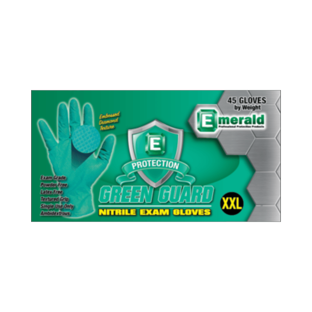 Green Guard Nitrile Exam Gloves – 6 Mil