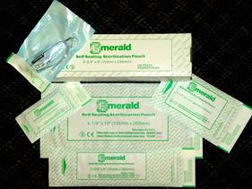 Sterilization Pouches 2 1/4x9 200/bx 60bx/cs 12000/cs (Emerald)