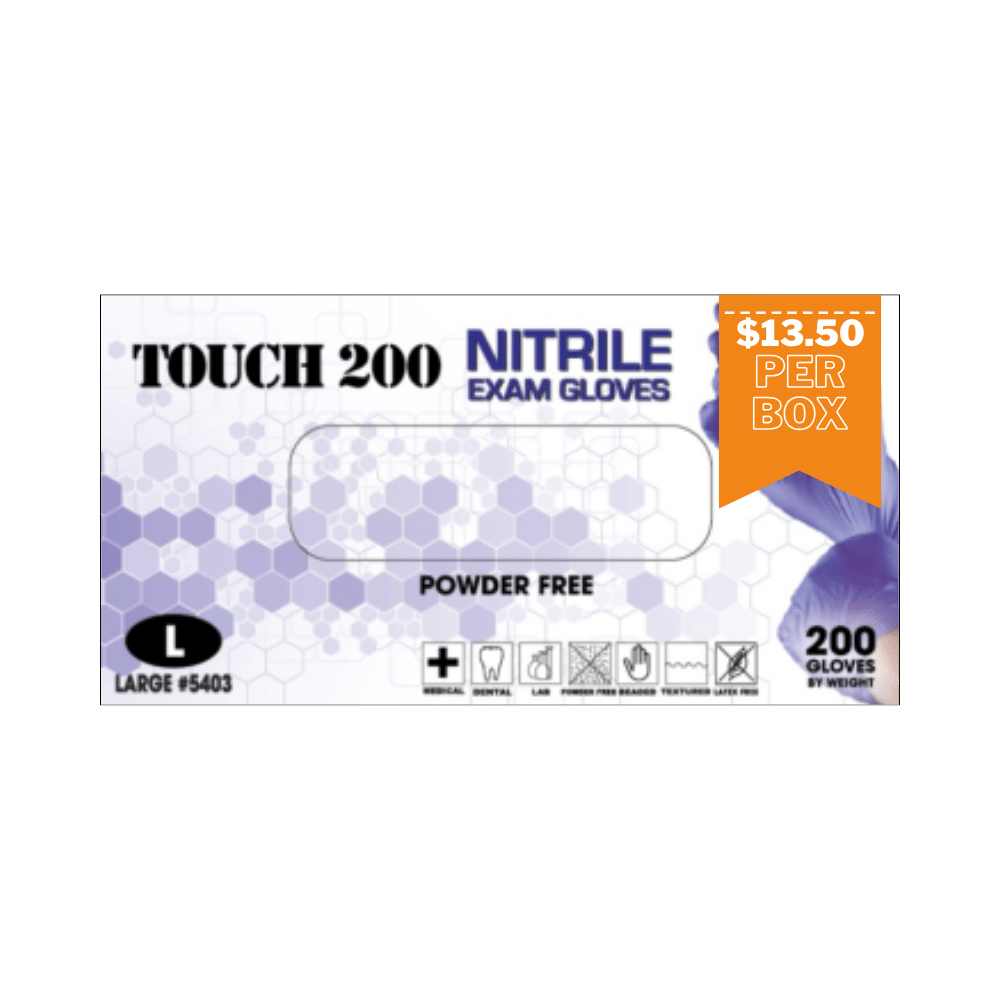 3 Mil Touch Purple Nitrile Gloves 200 count 