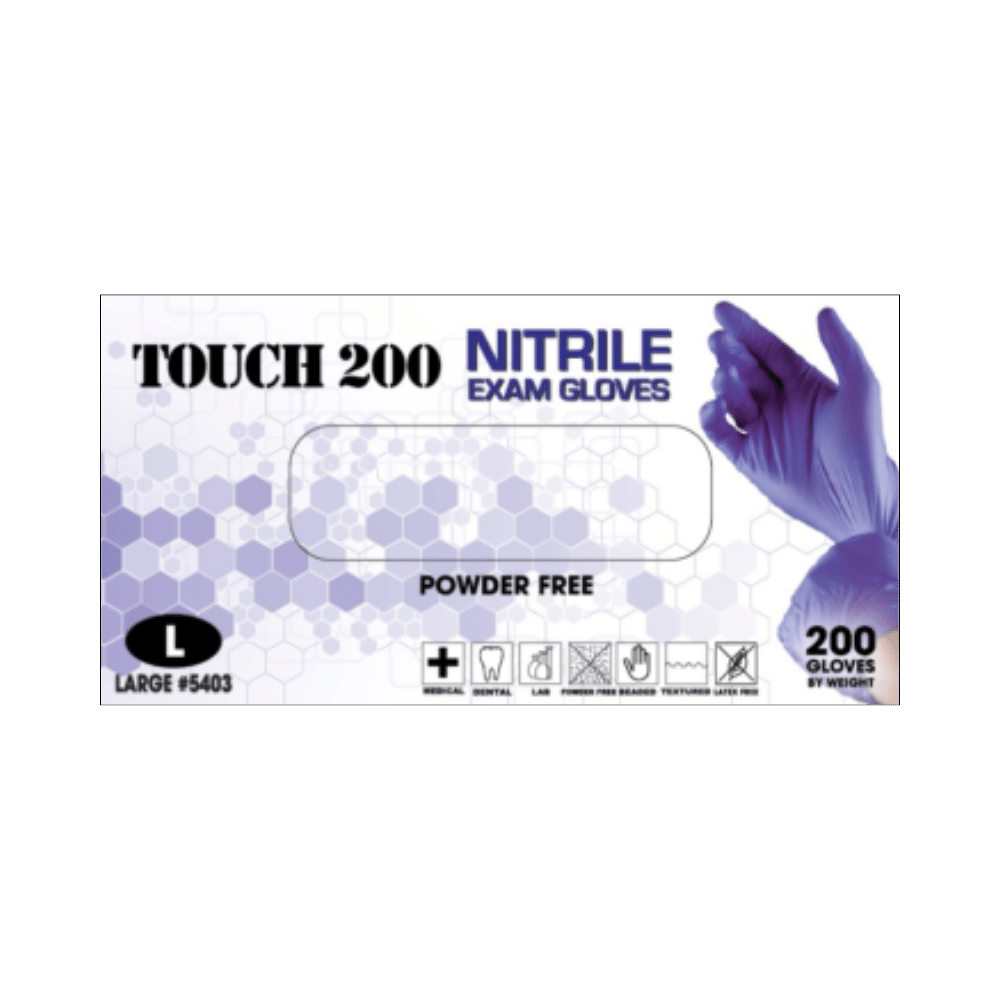 3 Mil Touch Purple Nitrile Gloves 200 count 