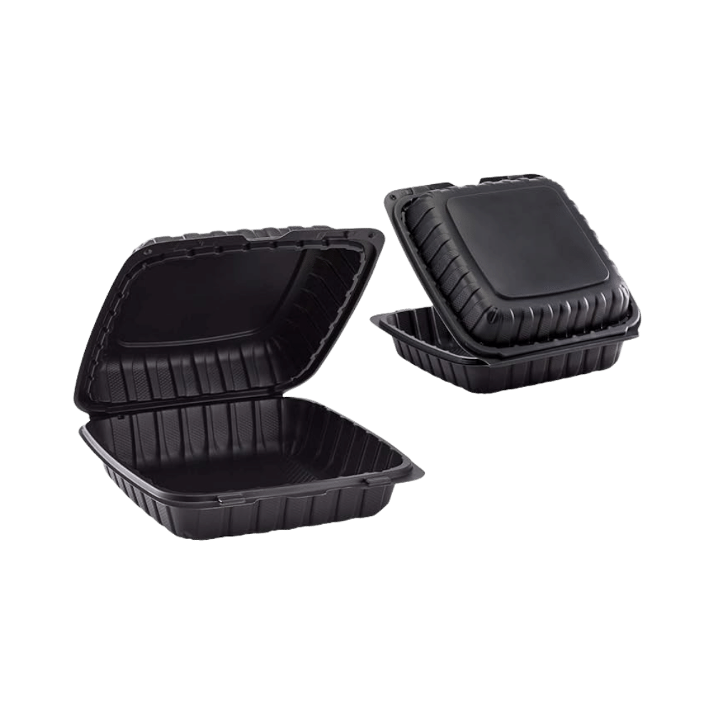 Black -1 Compartment Food Containers